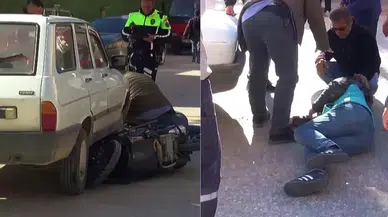 Mersin'de trafik kazası : Motosiklet sürücüsü yaralandı