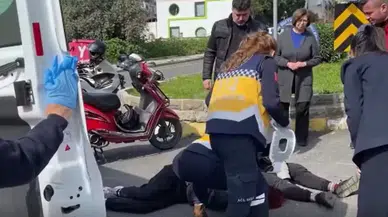 Nazilli'de araba motosikleti biçti : Hamile kadın ve eşi yaralandı