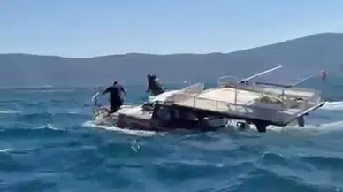 Muğla’da Güllük Körfezi’nde balıkçı teknesi battı