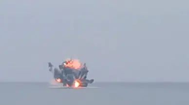 Ordu Ünye'de kıyıya vuran insansız deniz aracı imha edildi