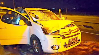 Aksaray'da ticari araç yayaya çarptı : 2 yaralı