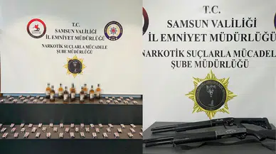 Samsun'da uyuşturucu ve ruhsatsız silah operasyonu : 10 şüpheli yakalandı