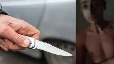 İstanbul'da bıçaklı zorba tehdit saçtı : 7 yıl cezam var , sana bunu takarım