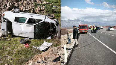 Denizli'de otomobil kamyonete çarpıp araziye uçtu : 4 yaralı