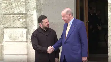 Cumhurbaşkanı Erdoğan, Ukrayna Devlet Başkanı Zelensky'i karşıladı