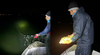 Eğirdir Gölü'nde denetim : Bin 200 metre kaçak ağ ele geçirildi