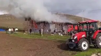 Kars Digor’da ev yangını : Ev kullanılamaz hale geldi