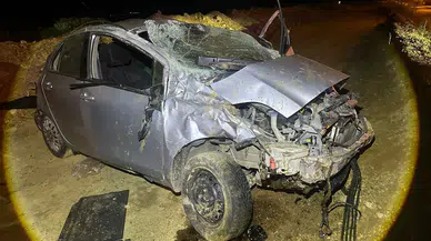 Keşan-Enez yolunda otomobil takla attı : 1’i ağır 2 yaralı