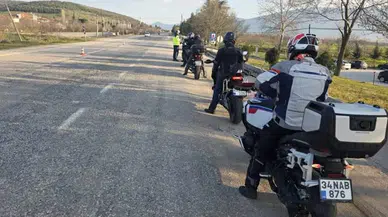 Kütahya'da motosiklet sürücülerine denetim