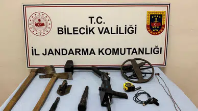 Bilecik'te kaçak kazı yapan 3 şüpheli suçüstü yakalandı