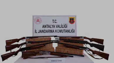 Antalya Kaş'ta 7 ruhsatsız av tüfeği ele geçirildi