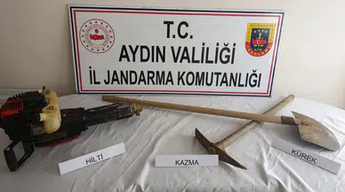 Aydın'da izinsiz kazı yapan 1 şahıs suçüstü yakalandı