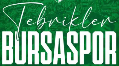 Cumhurbaşkanı Erdoğan’dan Bursaspor’a tebrik mesajı