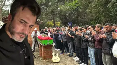 Şarkıcı Rıza Tamer, gitarıyla son yolculuğuna uğurlandı