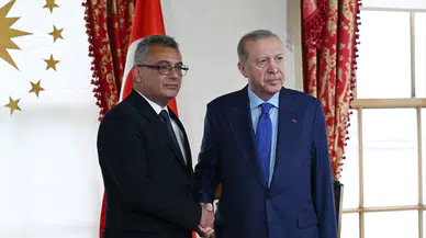 Cumhurbaşkanı Erdoğan, KKTC Cumhurbaşkanı Erhürman ile görüştü