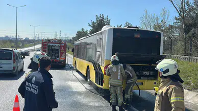 Eyüpsultan'da İETT otobüsünde yangın