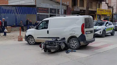 Bursa İnegöl'de kaza : Motosiklet sürücüsü yaralandı