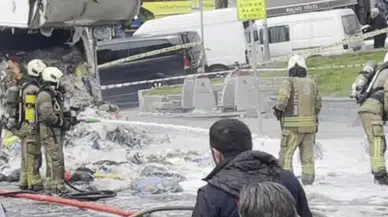 Fatih’te çöp kamyonunda patlama!