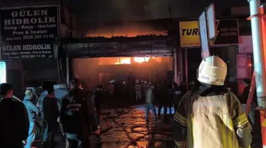 Diyarbakır'da sanayi sitesinde korkutan yangın