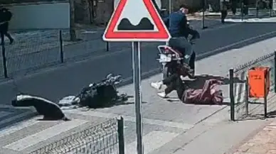 Zonguldak Çaycuma'da motosiklet yaya geçidinde anne ve çocuğuna çarptı : 2 yaralı