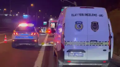 Sultanbeyli TEM Otoyolu'nda feci kaza : Taksinin çarptığı yaya hayatını kaybetti