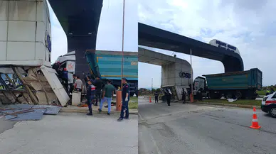 Osmaniye'de tır gişe kabinine çarptı : Kazada sürücü yaralandı