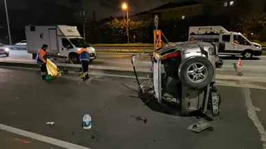 Kağıthane'de kaza : Alkollü sürücü cipe çarptı