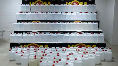 Adana'da sahte alkol operasyonunda 1 ton etil alkol ele geçirildi