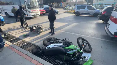 Samsun'da motosiklet ile scooter çarpıştı : 2 kişi yaralandı