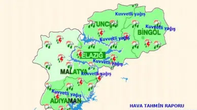 Meteoroloji uyardı : 4 ile kuvvetli yağış geliyor