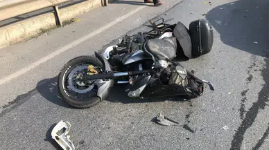Kırıkkale'de motosikletle çarpışan otomobil takla attı : 1 yaralı