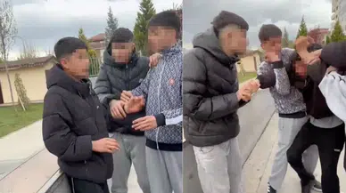 Özür dilettirip darp ettiler : Eskişehir'de parkta akran zorbalığı kameralara yansıdı