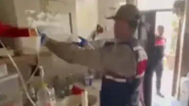 Hatay’da jandarmadan kaçak içki ve mühimmat operasyonu : 1 gözaltı