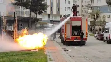 Batman'da çocuk parkında yangın çıktı