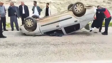 Adıyaman'da kaza : Otomobil takla attı, 1 kişi yaralandı