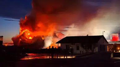 Edirne'de kereste fabrikasında yangın çıktı