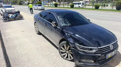 Adıyaman'da otomobil ile motosiklet çarpıştı : Motosiklet sürücüsü yaralandı