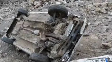 Gaziantep'te kaza : Otomobil dere yatağına uçtu
