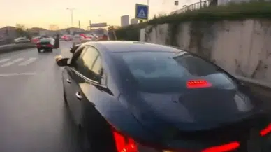 Pendik'te yaya geçidinde yavaşlamayan otomobil sürücüsüne ceza yağdı