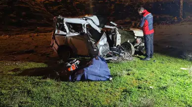 Şırnak Cizre'de otomobil şarampole yuvarlandı : 1 ölü, 1 yaralı