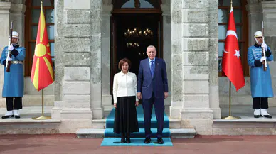 Cumhurbaşkanı Erdoğan, Kuzey Makedonya Cumhurbaşkanı Davkova ile görüştü