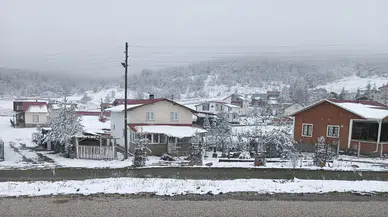 Çorum'da yüksek kesimlerde kar yağışı etkili oldu