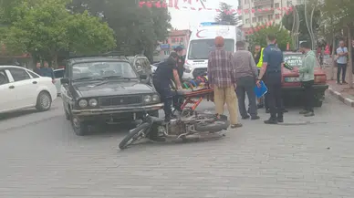 Kütahya'da otomobille çarpışan motosikletteki 2 kardeş yaralandı