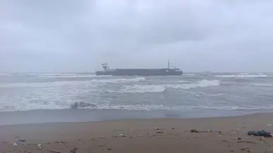Sakarya'da hava şartları nedeniyle yük gemisi karaya oturdu