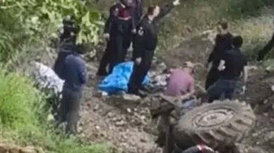 Gaziantep'te devrilen traktörün sürücüsü öldü