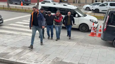 Erzurum'da 1 kişiyi öldürüp, 1 kişiyi yaralayan zanlı adliyeye sevk edildi