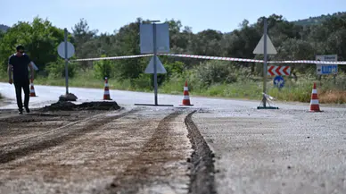 Manisa Yunusemre'de yol çalışması