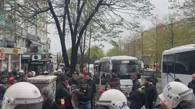 Beşiktaş'ta izinsiz gösteriye polis müdahalesi : Gözaltılar var