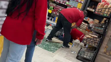 Hatay'da markete lağım faresi girdi : Panik dolu anlar yaşandı