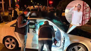 Otomobilin üzerine savrulan motosiklet sürücüsü öldü